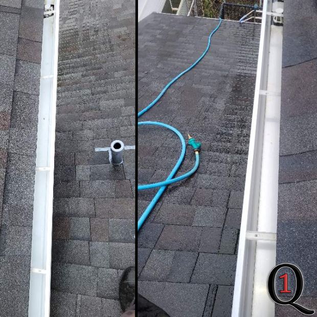 gutter system in Vancouver, BC cleaned and flushed