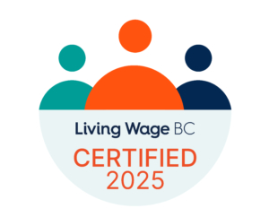 Living Wage, BC certified 2025 badge